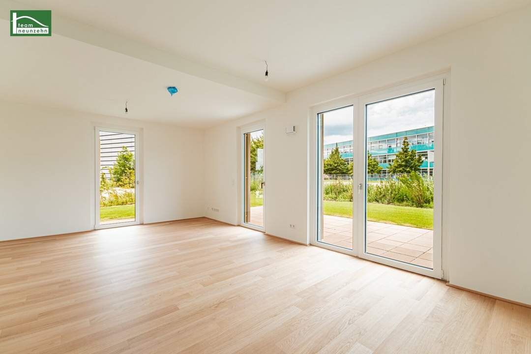 Traumhafte Erdgeschoss-Wohnung im Niedrig-Energie-Standard im grünen Hirschfeld – Naturnah wohnen - Provisionsfrei!