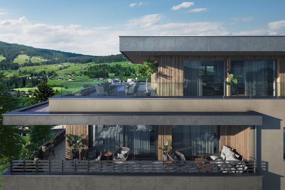 Die "Adler Lodge" - Apartment in sonniger Ruhelage mit Bergblick, Wohnung-kauf, 3.690.000,€, 6365 Kitzbühel