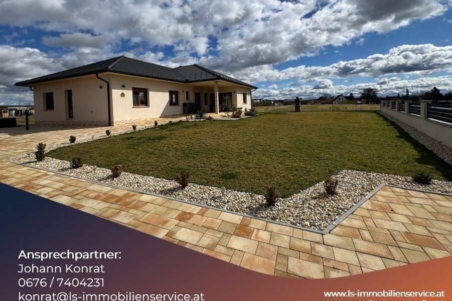 Moderner barrierefreier Bungalow mit großem Grundstück und Nebengebäude in Ruhelage, Haus-kauf, 598.000,€, 7522 Güssing