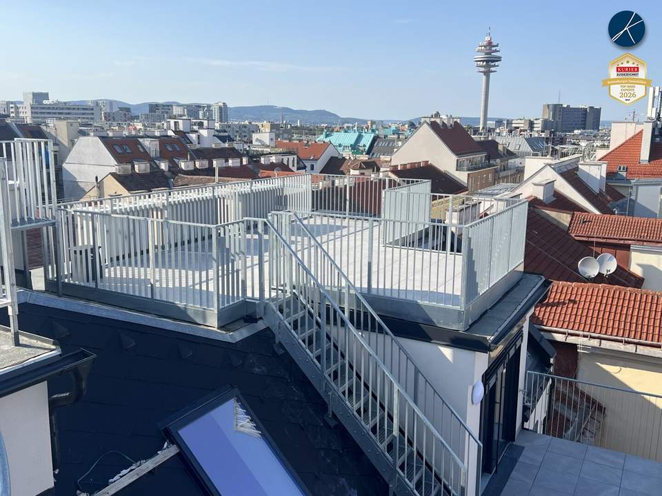 Superprojekt: ''Über den Baumwipfeln" TOP 53 MIT BALKON, PANORAMA-DACHTERRASSE & WIEN-BLICK