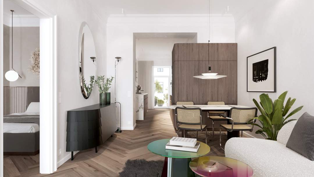 Stilvolle Altbau-Eleganz trifft modernen Wohnkomfort