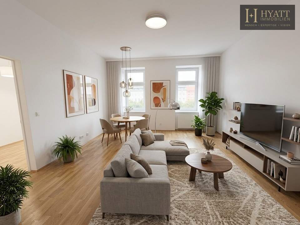 Urban wohnen, überraschend ruhig leben – stilvoll sanierter Altbau mit Lift, Freiflächen und moderner Energietechnik