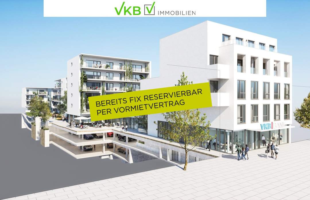 3-Zimmer Neubauwohnung mit Balkon im VKB Park Mercurius - 75,96 WFL + 11,82 m² Loggia