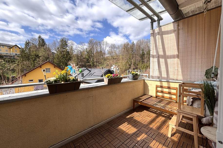 Sonnige Aussichten in Mauthausen: sanierte Familienwohnung mit großzügiger Loggia, höchstem Wohnkomfort und ruhiger Grünlage – kostenloser Parkplatz inklusive!, Wohnung-miete, 711,25,€, 4310 Perg