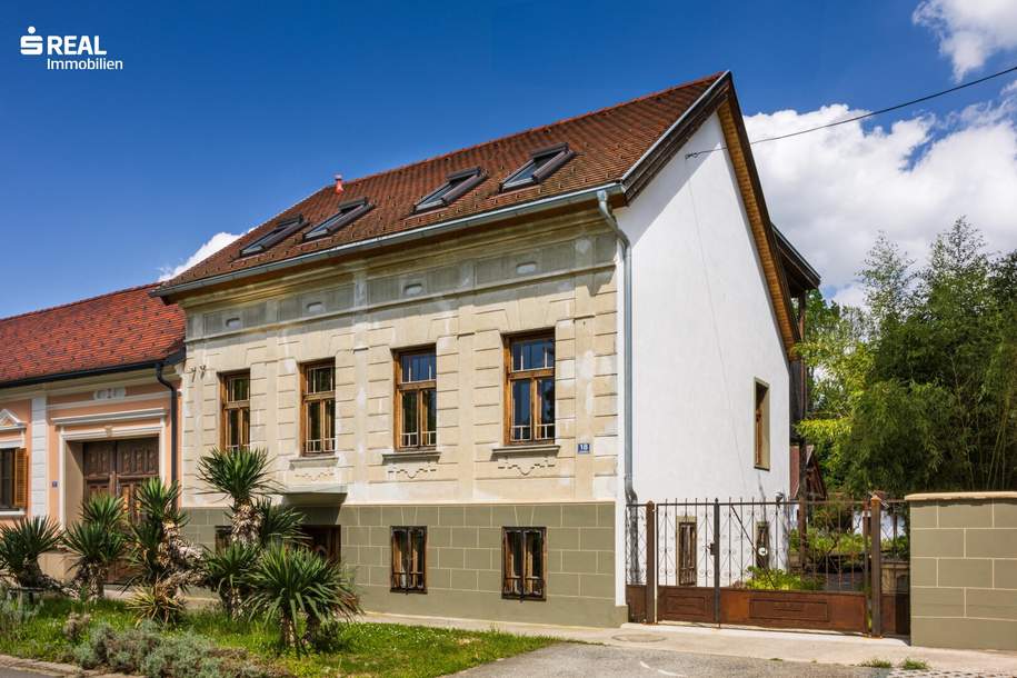 Schlichtes "Amerikanerhaus" mit prachtvollem Naturgarten, Schwimmteich und mit 2 separaten Wohneinheiten !, Haus-kauf, 485.000,€, 7521 Güssing