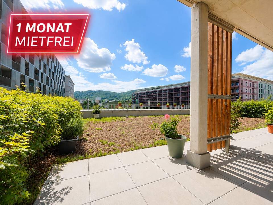 Wohnen mit Garten im Neubau – 1 Monat mietfrei!