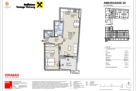 1140 Wien - Ameisgasse, Trendige 2+3 Zimmer-Neubauwohnungen, Wohnung-kauf, 474.600,€, 1140 Wien 14., Penzing