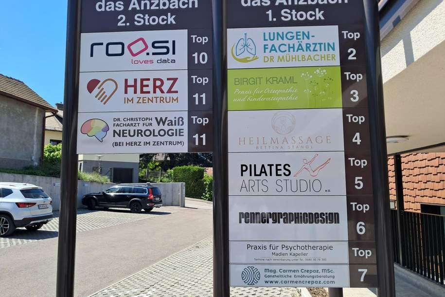 109 m² Moderne Praxis- u. Ordinationsfläche im Gesundheitszentrum "Das Anzbach", Gewerbeobjekt-miete, 2.046,00,€, 3034 Sankt Pölten(Land)