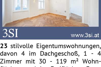 23 stilvolle Eigentumswohnungen, davon 4 im Dachgeschoß, 1 - 4 Zimmer mit 30 - 119 m² Wohnfläch, Wohnung-kauf, 1050 Wien 5., Margareten