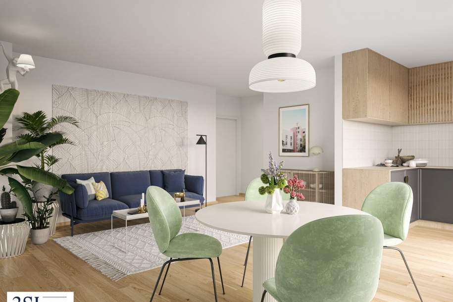 Grünblick: 3-Zimmer-Dachgeschosswohnung mit zwei Terrassen in ruhiger Stammersdorfer Heurigengegend, Wohnung-kauf, 529.000,€, 1210 Wien 21., Floridsdorf
