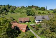 Liegenschaft mit Einfamilienhaus und Nebengebäuden nahe Bad Gams!