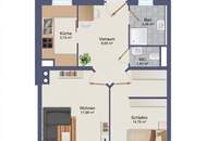 Gepflegte 2-Zimmer-Wohnung im 2. Stock inkl. TG-Parkplatz