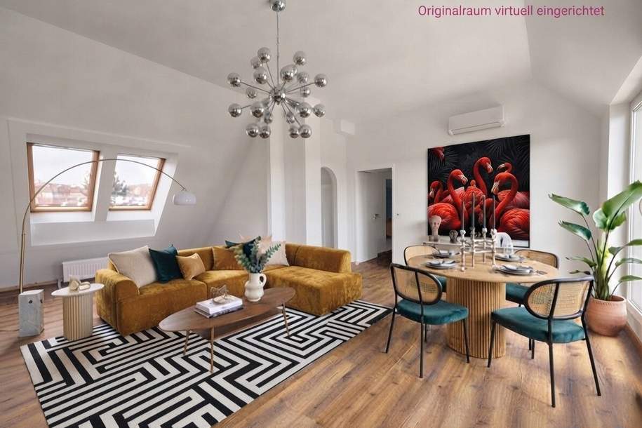 LUXURIÖSE DG-WOHNUNG MIT GROSSER TERRASSE UND KLIMAANLAGE NÄHE POSTSPORTPLATZ, Wohnung-miete, 1.598,01,€, 1170 Wien 17., Hernals