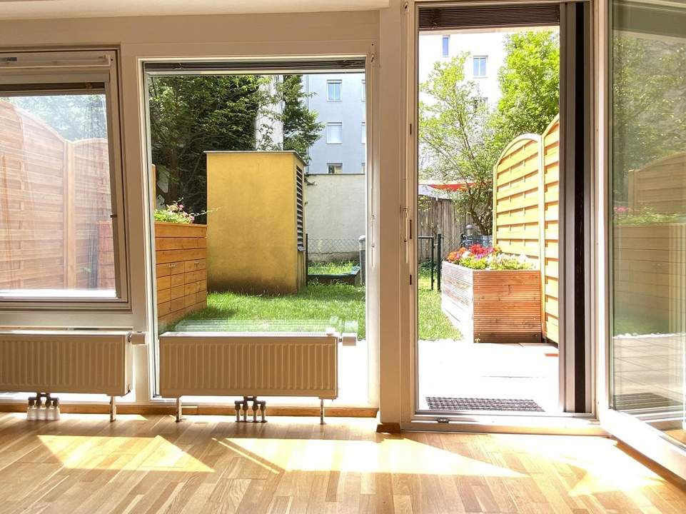 3 ZIMMER GARTENWOHNUNG | RUHE | VIEL STAURAUM | TERRASSE | 2 WC | GARAGE | EINBAUKÜCHE
