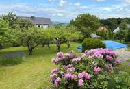 Landsitz in unmittelbarer Nähe zu Steyr mit großem Garten, Pool, Doppelgarage und Carport