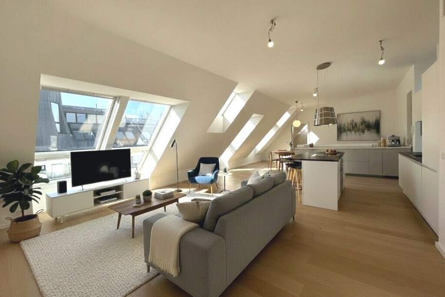 1010 Terrassentraum! Moderne und klimatisierte Dachgeschoss-Maisonette mit großzügiger Terrasse!, Wohnung-miete, 3.599,30,€, 1010 Wien 1., Innere Stadt