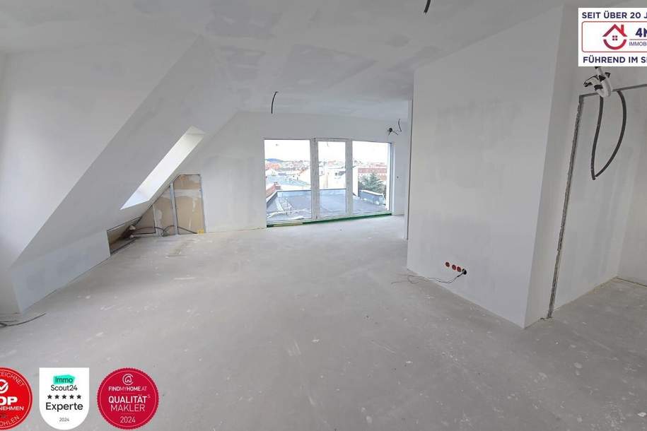 Wunderschöne Dachgeschosswohnung mit 15 m² Terrasse und 24 m² Dachterrasse im Erstbezug!, Wohnung-kauf, 669.000,€, 1170 Wien 17., Hernals