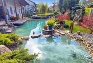 Außergewöhnliches Zweifamilienhaus mit Schwimmteich, Sauna &amp; Wintergarten