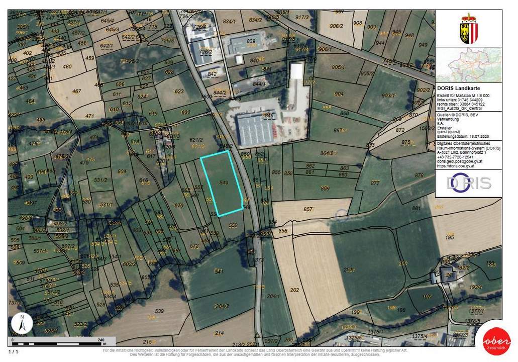 Landwirtschaftsgrundstück in verkehrsgünstiger Lage