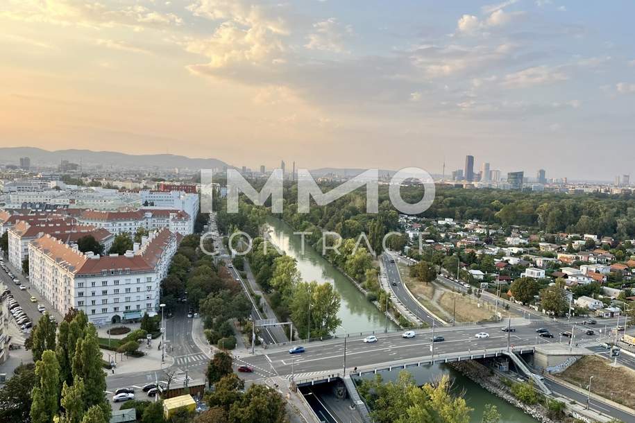 Fantastische Dreizimmer-Wohnung mit Top-Ausblick über Stadt, Donaukanal, Prater (Tiefgarage im Haus), Wohnung-kauf, 749.500,€, 1030 Wien 3., Landstraße