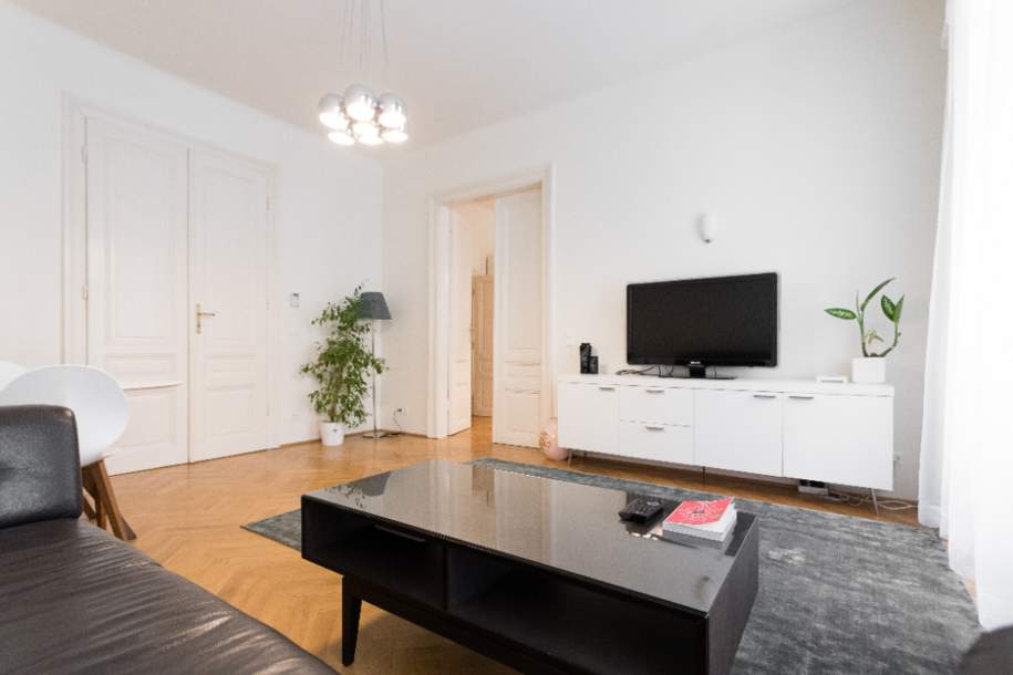 Stilvolle 3-Zimmer-Altbauwohnung in zentraler Lage im 5. Bezirk – möbliert, Wohnung-kauf, 395.000,€, 1050 Wien 5., Margareten