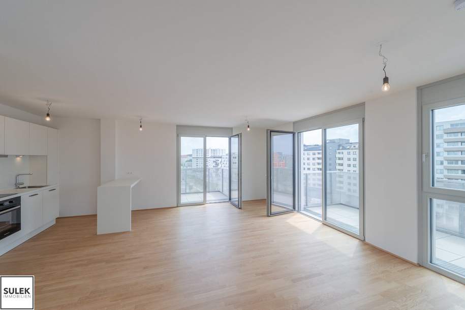 Großzügige Neubau-Dachgeschosswohnung mit Grünblick und Balkon/Terrasse - ab 1.7.26!, Wohnung-miete, 1.415,17,€, 1100 Wien 10., Favoriten