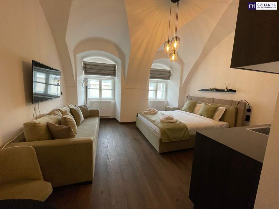 ++ Luxury Living im Kahlenbergerdorf ++ Vollmöblierte 1-Zimmerwohnung mit Gartennutzung