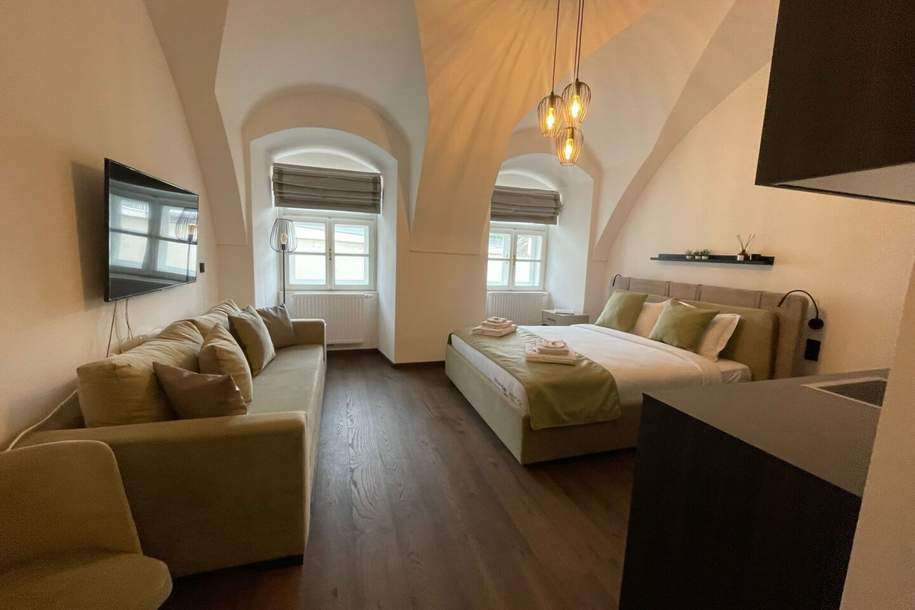++ Luxury Living im Kahlenbergerdorf ++ Vollmöblierte 1-Zimmerwohnung mit Gartennutzung, Wohnung-miete, 1.145,00,€, 1190 Wien 19., Döbling