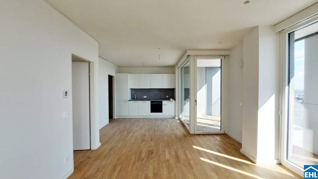 Erstbezug – TOWER HOMES mit Rooftop Pool &amp; Sauna bei U1 Kagran