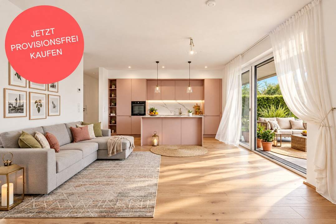 PROVISIONSFREI & bezugsfertig! 4-Zimmer-Wohnung mit Abendsonne | Grün- und Bergblick | 2 Bäder