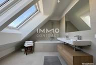 BEIM DONAUUFER: Lichtdurchflutete, klimatisierte Dachgeschoßwohnung mit Dachterrassen über den Dächern von Wien