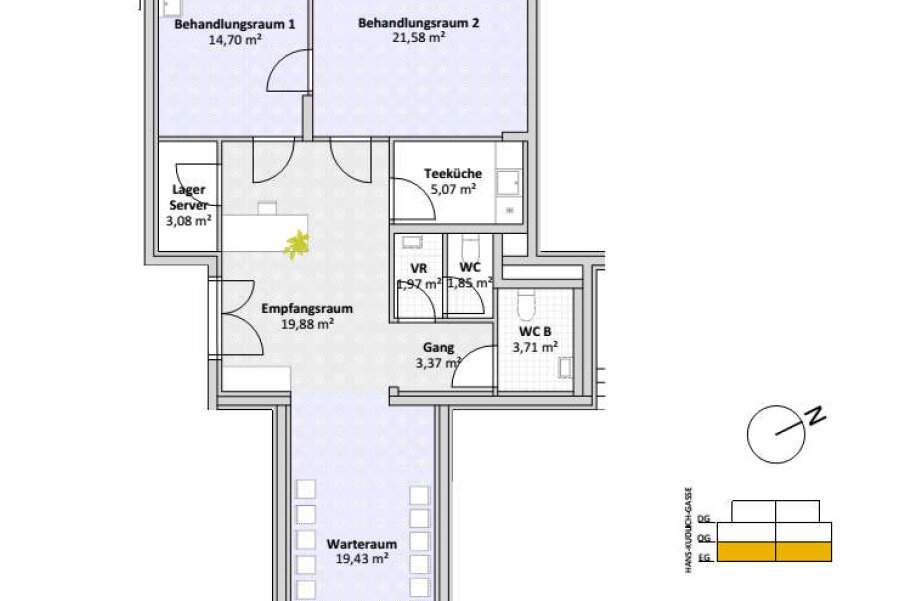 Perfekte Praxisfläche in Gänserndorf: 94 m² für Ihre beruflichen Träume - PROVISIONSFREI!, Gewerbeobjekt-kauf, 469.000,€, 2230 Gänserndorf