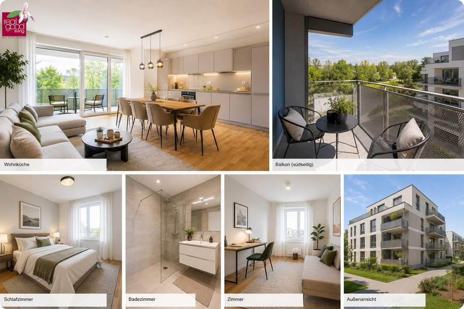 Moderne 3-Zimmer-Neubauwohnung mit Südbalkon ++ Provisionsfrei ins Eigenheim, Wohnung-kauf, 414.000,€, 1220 Wien 22., Donaustadt