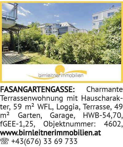 Charmante Terrassenwohnung mit Hauscharakter, 59 m² WFL, Loggia, Terrasse, 49 m² Garten, G