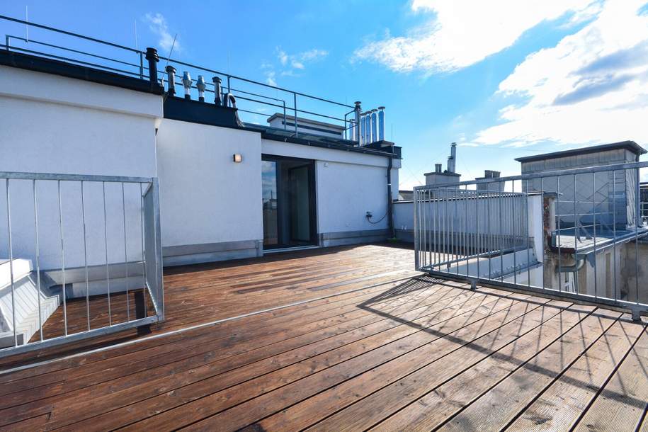 3 Zimmerwohnung Dachgeschoßwohnung mit großzügiger 38 m² Terrasse, Wohnung-miete, 2.095,00,€, 1200 Wien 20., Brigittenau