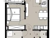 2-Zimmer-Wohnung mit Loggia und Zugang zum Seegrundstück