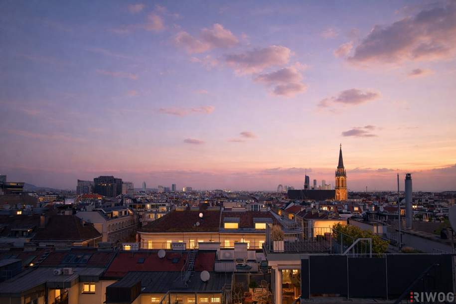 360° CITY VIEW - STYLISCHE DACHGESCHOSSMAISONETTE MIT TERRASSE UND DACHTERRASSE NÄHE 1.BEZIRK / WIEN MITTE / U3 / U4 / ROCHUSMARKT / URANIA, Wohnung-kauf, 1.149.000,€, 1030 Wien 3., Landstraße