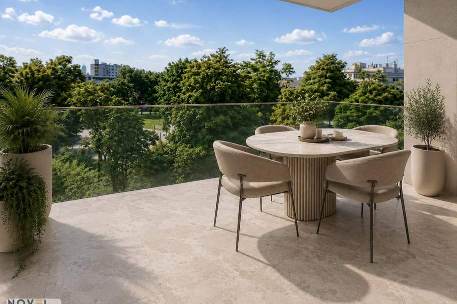 NEU | Exklusive Aktion | Jetzt sichern! | "DONAU PERLE"- TERRASSENWOHNUNG MIT GARTEN! Bezugsfertig ab August 2026, Wohnung-kauf, 599.000,€, 1210 Wien 21., Floridsdorf