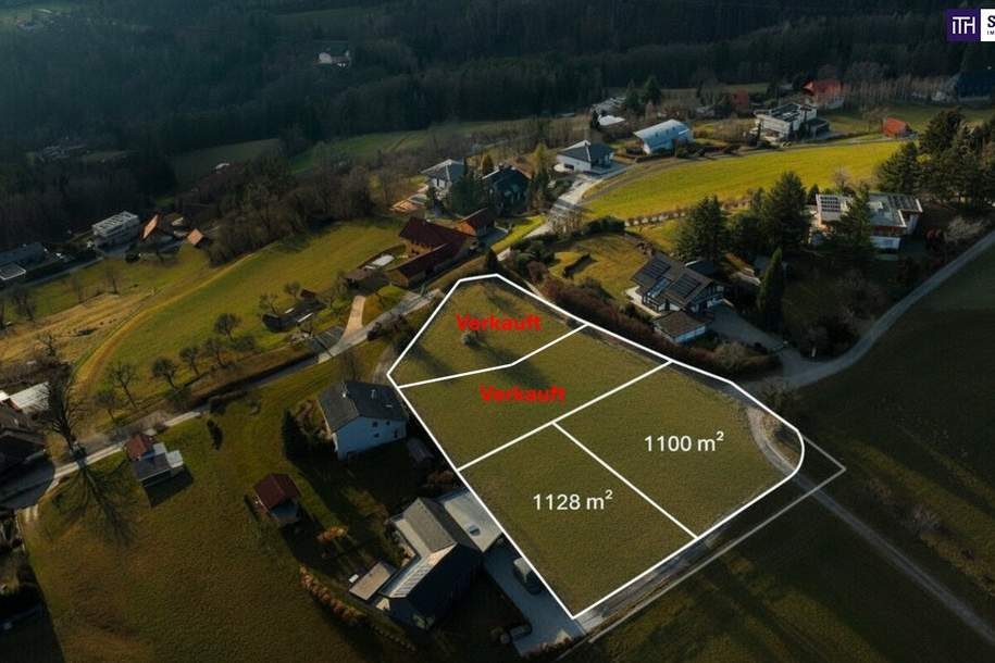 BEREITS 2 VON 4 VERKAUFT! Sonnige Aussichten garantiert – ein Grundstück für Ihr Traumhaus! Idyllisch &amp; unvergleichlich! VEREINBAREN SIE JETZT IHREN BESICHTIGUNGSTERMIN!, Grund und Boden-kauf, 499.000,€, 8044 Graz-Umgebung