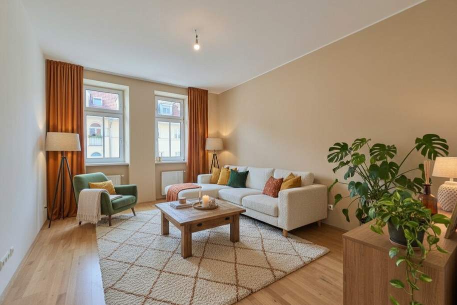 Altbaucharme trifft ruhige Lage - Freundliche 2 Zimmer mit viel Potential - Bahnhof Hernals in der Nähe, Wohnung-kauf, 170.000,€, 1160 Wien 16., Ottakring