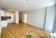 Moderne Neubauwohnung mit Innenhof-Balkon und Abstellraum nahe S-Bahn Jedlersdorf, Straßenbahn 26 und SCN!