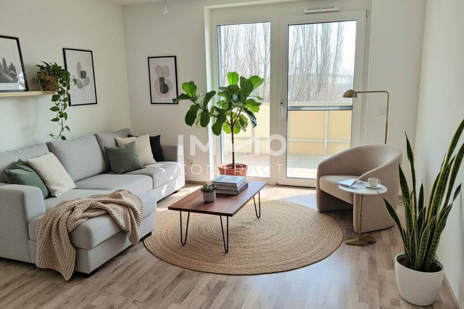 Erstbezug – Moderne 2-Zimmer-Wohnung mit lichtdurchfluteten Räumen, Wohnung-miete, 1.145,62,€, 7000 Eisenstadt(Stadt)