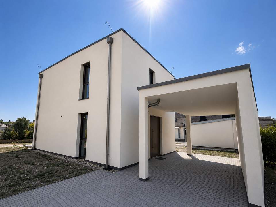 Modernes Einfamilienhaus in hochwertiger Massivbauweise mit Garten und Carport