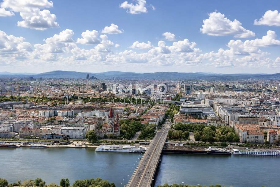 45. Etage mit 37qm Loggia: DC2 Tower: SKY RESIDENCES ERSTBEZUG, Wohnung-miete, 1.100,00,€, 1220 Wien 22., Donaustadt