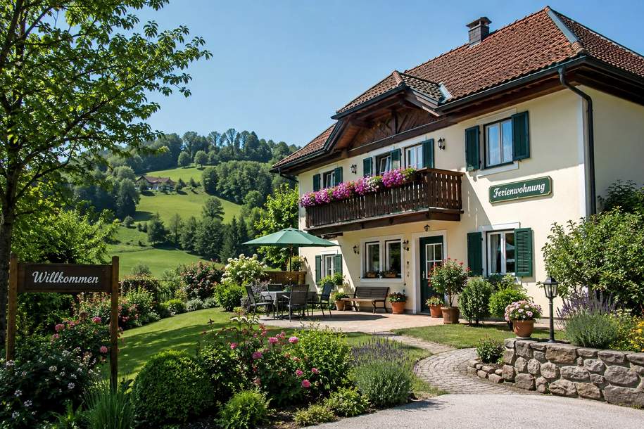 Geräumige Ferienwohnung mit Garten und Balkonen in ruhiger Lage (Provisionsfrei), Wohnung-kauf, 740.000,€, 8282 Hartberg-Fürstenfeld