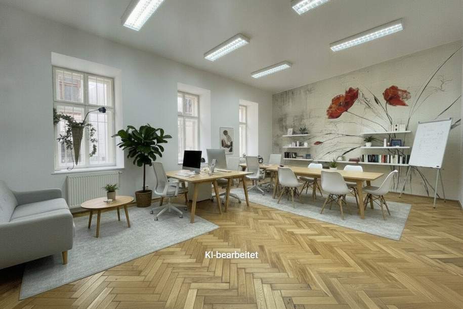 Loftartiges Büro im Herzen Wiens – Arbeiten in ruhiger Innenhoflage, Gewerbeobjekt-miete, 1.133,85,€, 1010 Wien 1., Innere Stadt