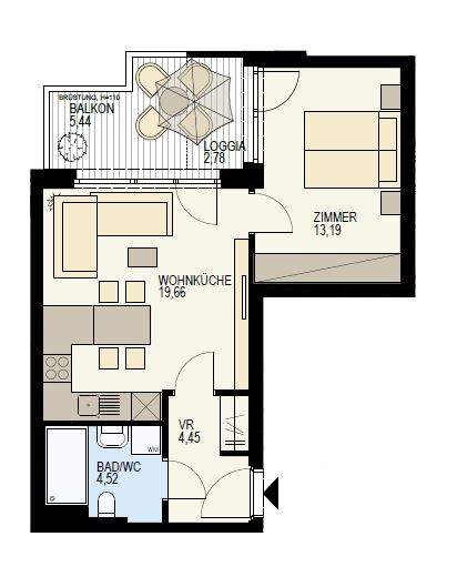 URBANER LUXUS: EXKLUSIVE 2-ZIMMER-WOHUNG MIT BALKON UND SWIMMINGPOOL IM 3. BEZIRK