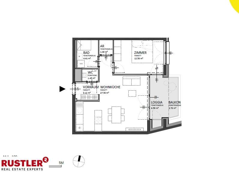 2 Zimmer mit Blick in den absolut ruhigen Innenhof - nähe Hauptbahnhof