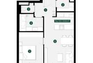 Moderne 2-Zimmer-Wohnung mit kleinem Garten