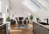 Erstbezug nach Errichtung | 3-Zimmer Dachgeschosswohnung mit Balkon in ruhigen Innenhof | PKW-Abstellplatz | fertiggestellt & bezugsbereit